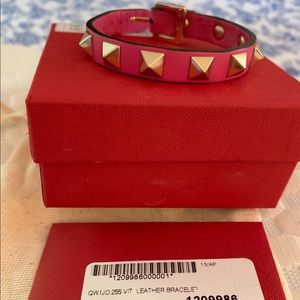 Valentino Rockstud Leather Bracelet